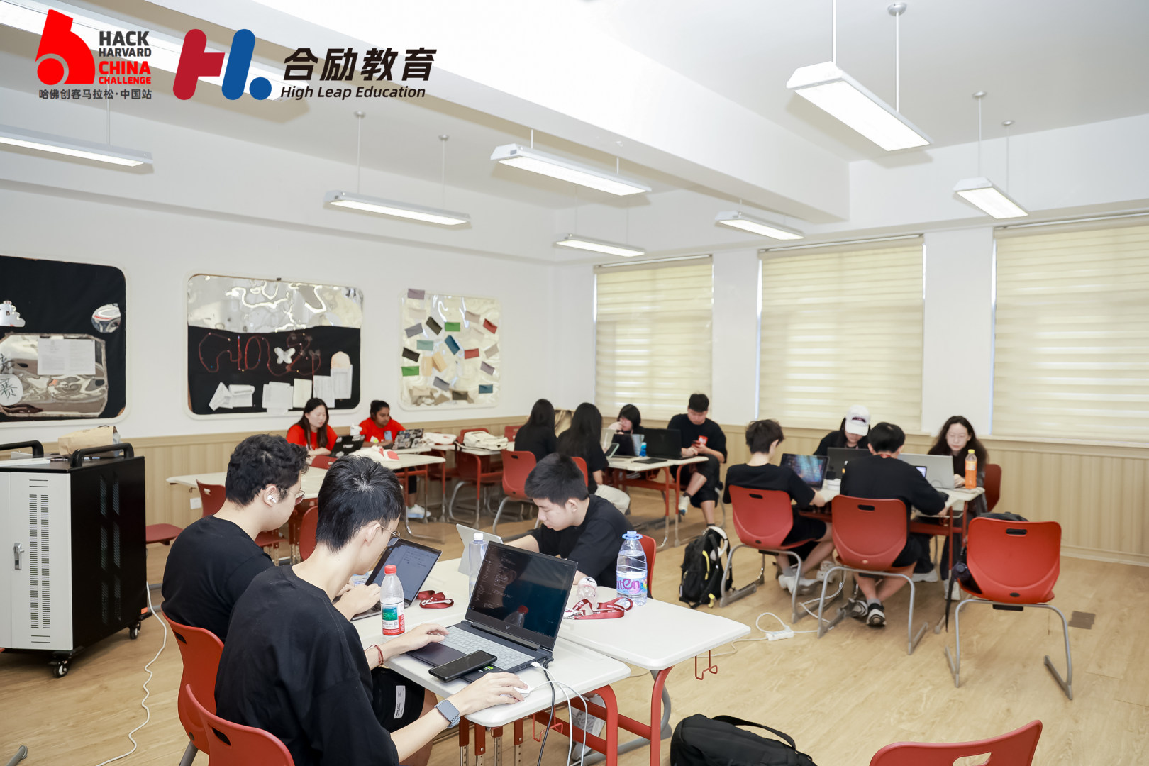 Students working on laptops