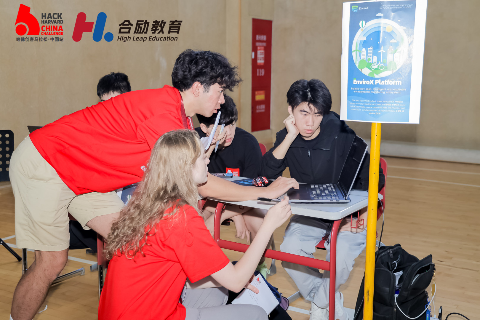 Mentors helping a team